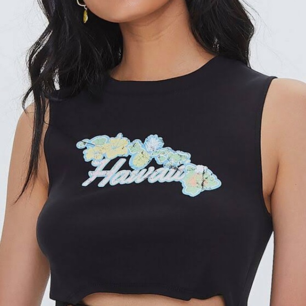 Hawaii graphic halter